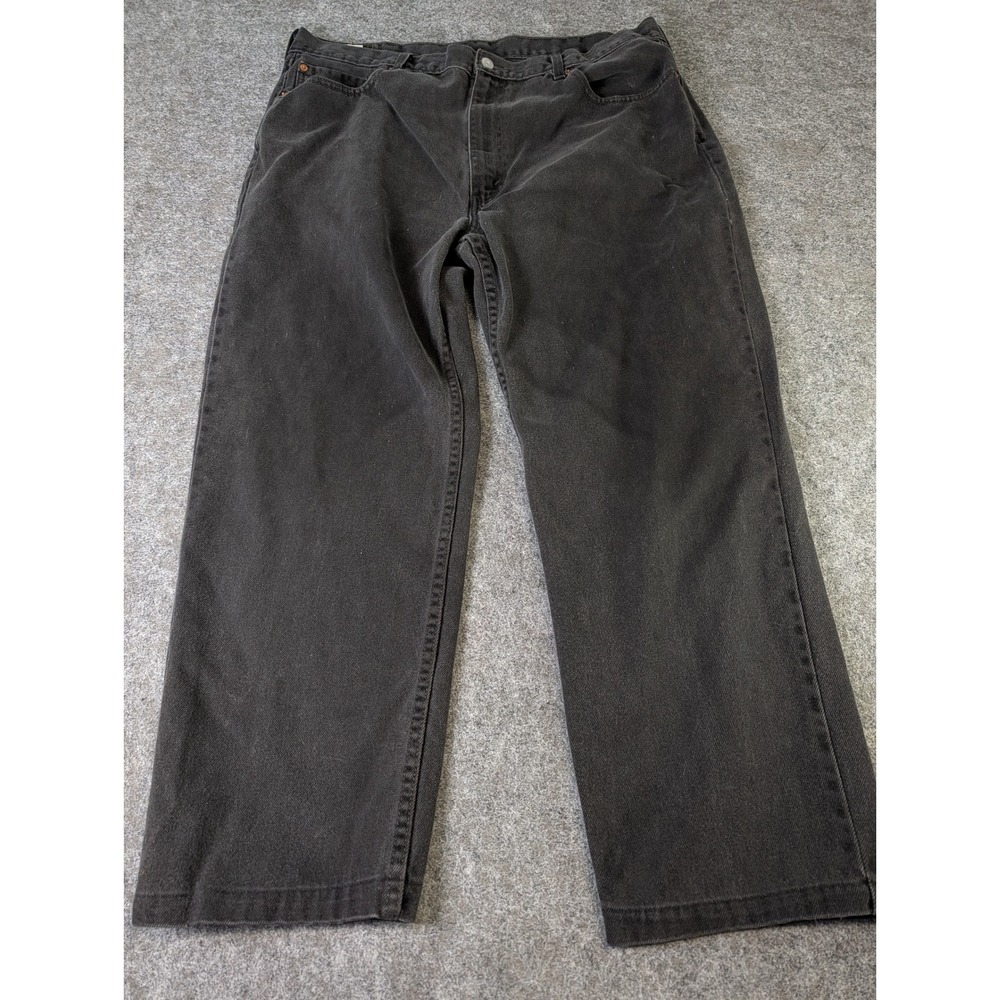 Levis 550 Relaxed Fit Tapered Leg Jeans Faded Black Mens 42x32 (Fits 41x27.5)